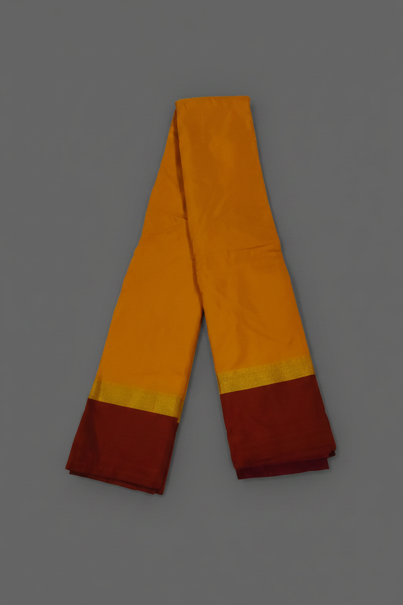 Mustard Yellow Plain Poly Silk