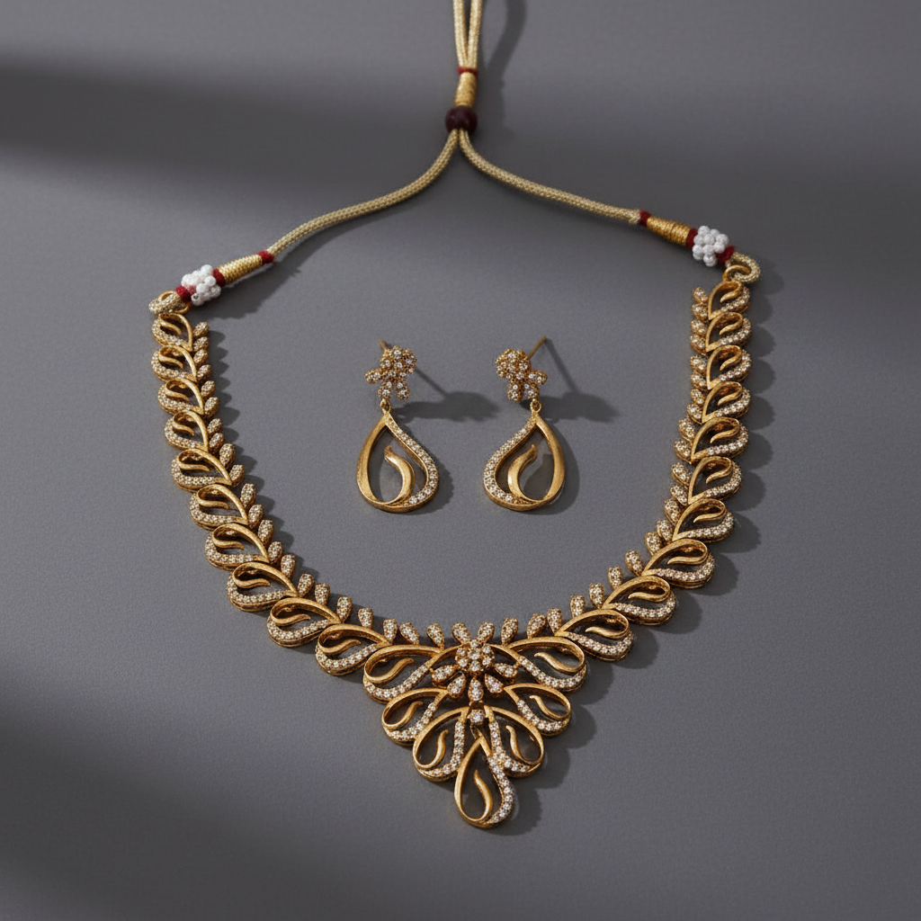 AD Floral Necklace