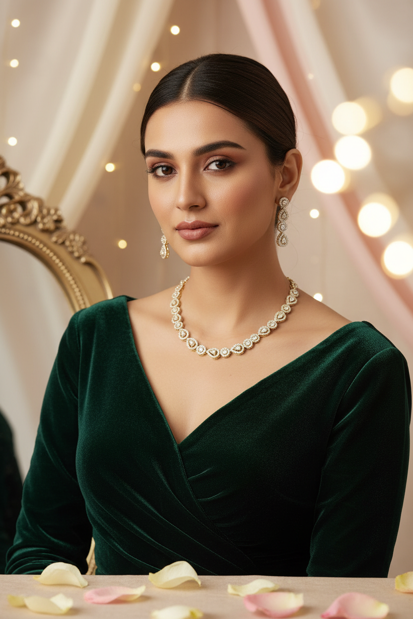 Premium Gold AD Necklace