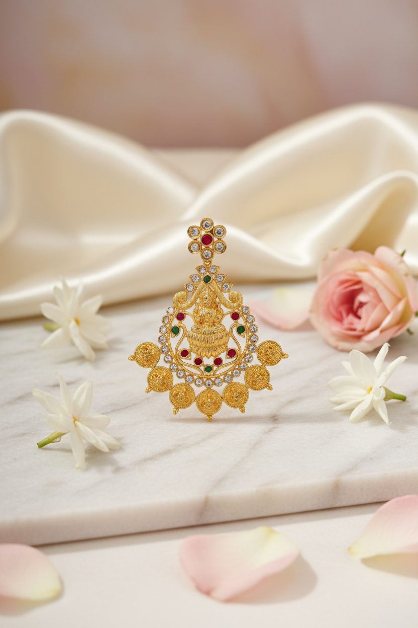 AD stone Lakshmi Pendant 