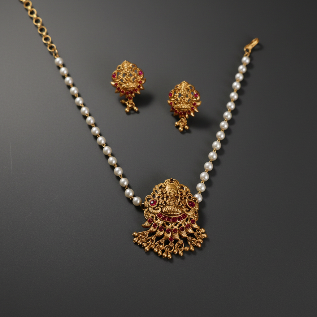 Antique Lakshmi Pearl choker 