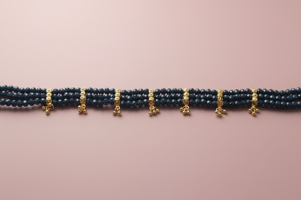 Blue Beads Choker