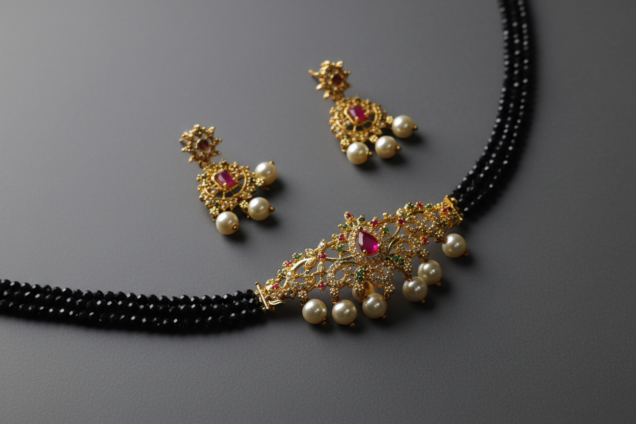 black beads_choker