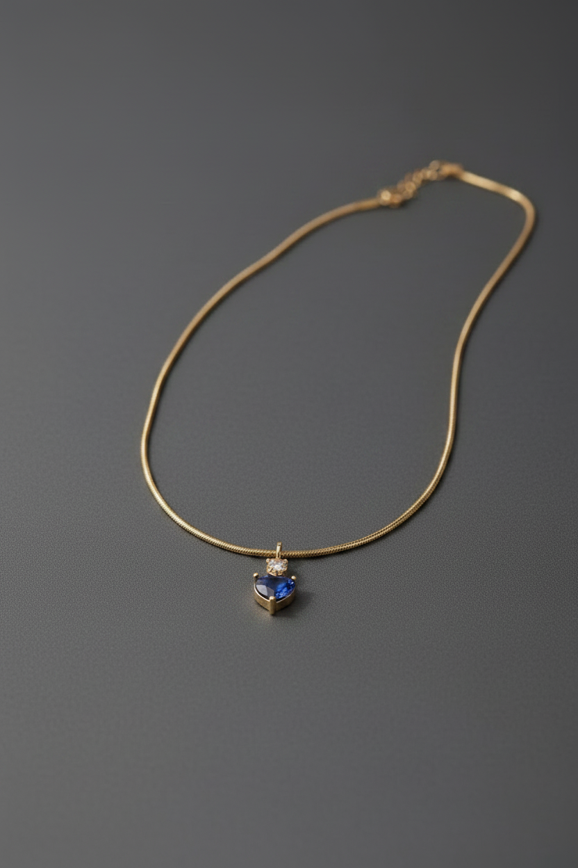 Blue Heart Palak Chain
