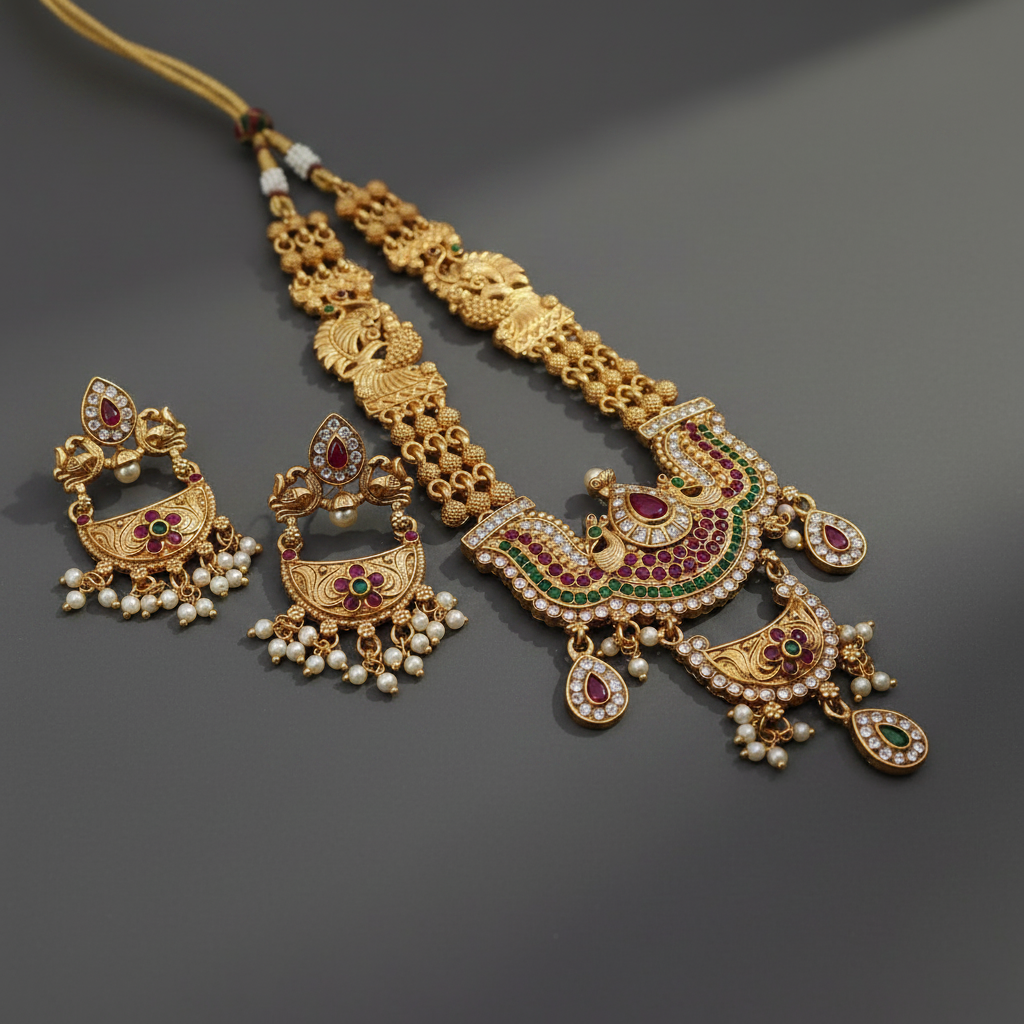 Multi Color Chandbali Necklace
