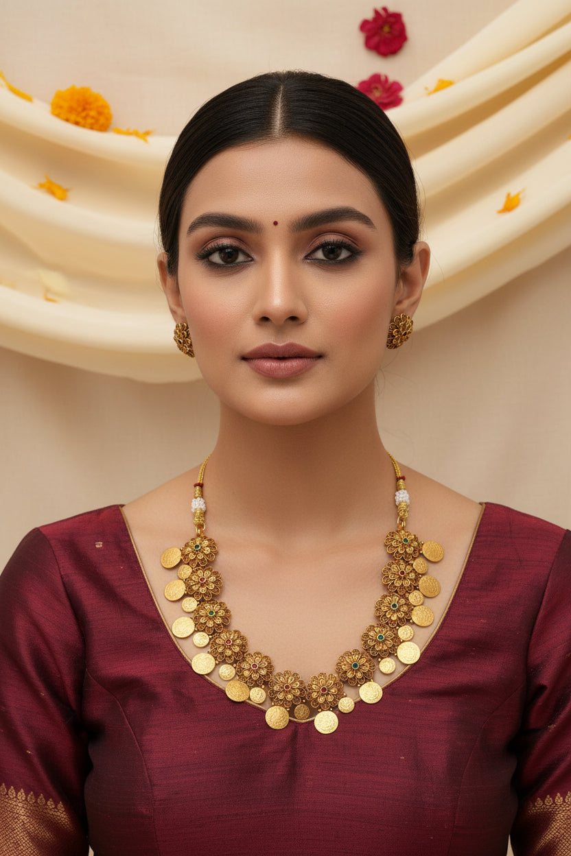 coin_floral_necklace