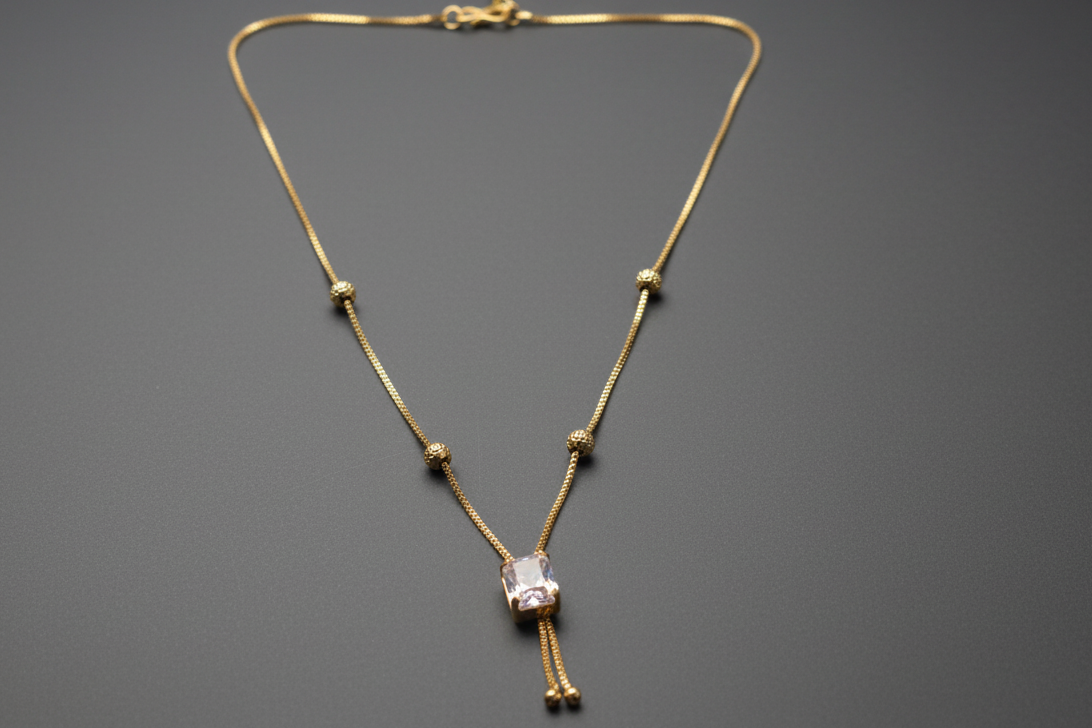 crystal replica gold chain 