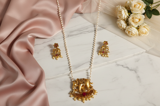 elephant pearl matte chain 