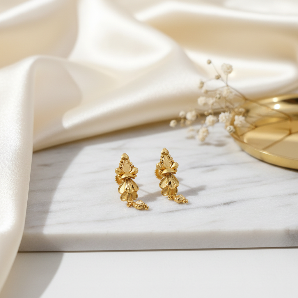 Feather Gold Replica Earrings 