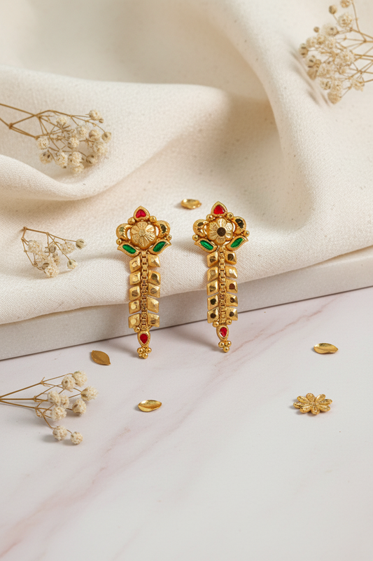 Floral Gold Replica Earrings 