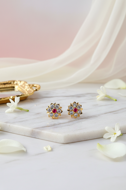 Floral Impon Earrings 