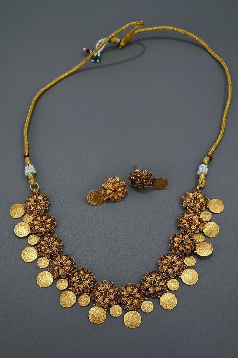 floral_necklace_antique