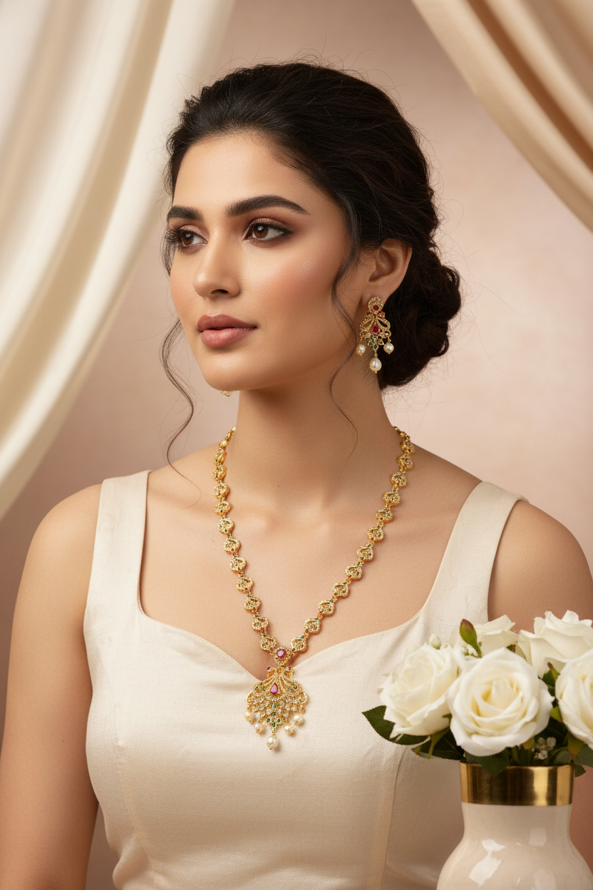 Gold Finish Necklace 