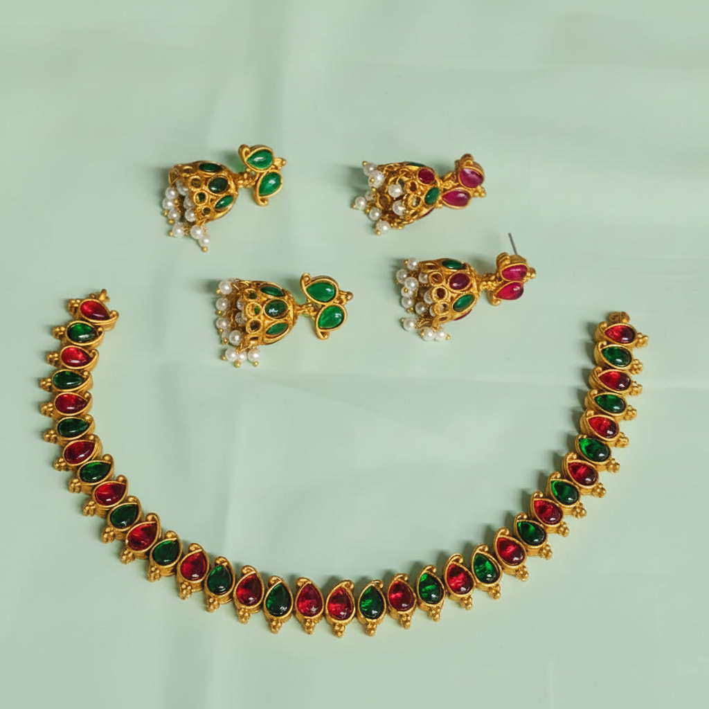 reversible gold kemp necklace
