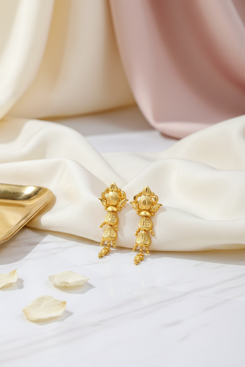 Gold Replica Heart Earrings