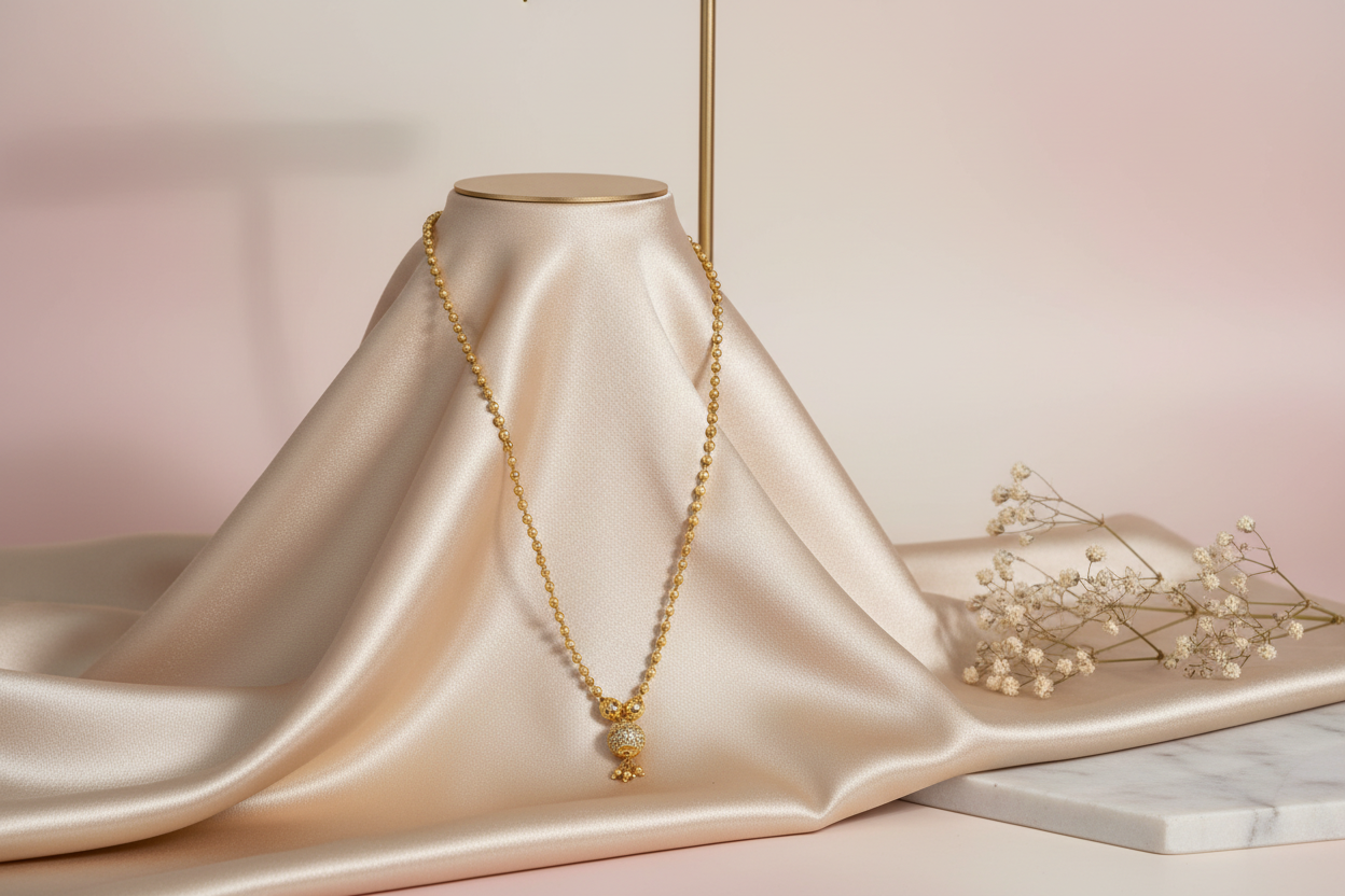 Gold Replica Stone bead chain