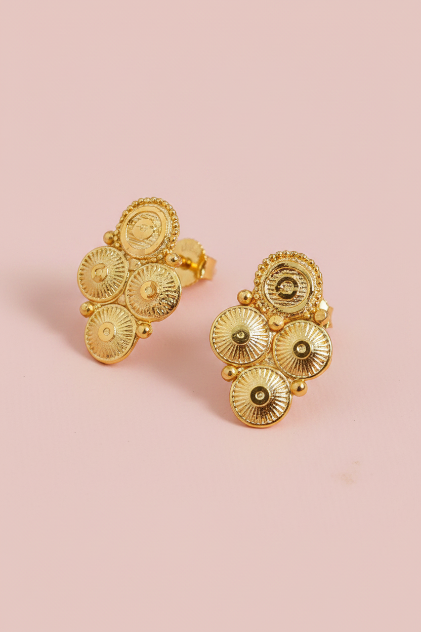 Golden Diamond Shape Earrings 