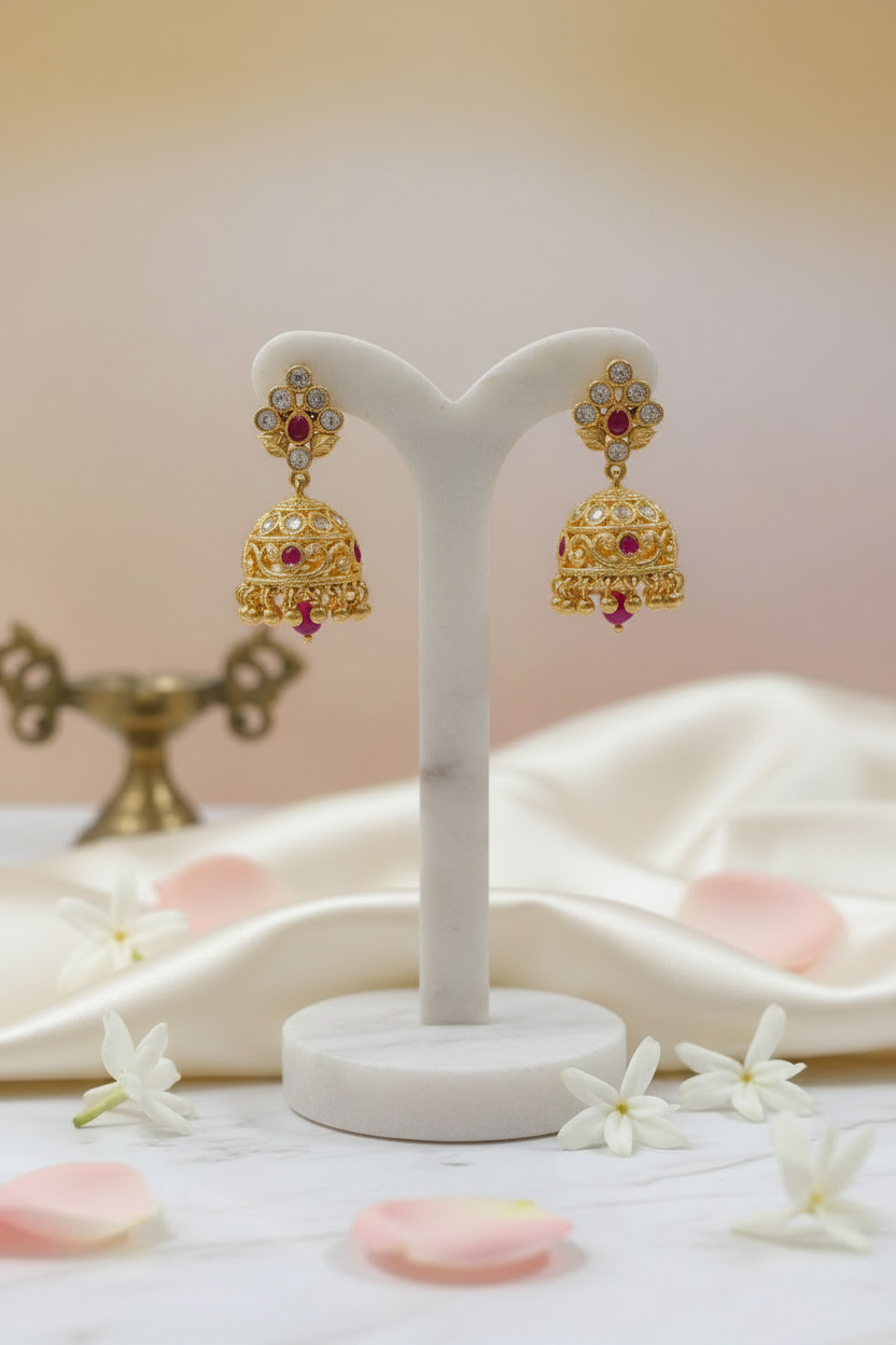 Golden Impon Jhumkas