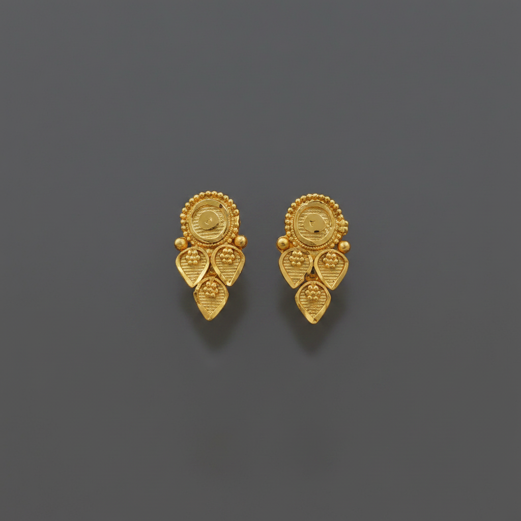 Golden Stud Earrings 