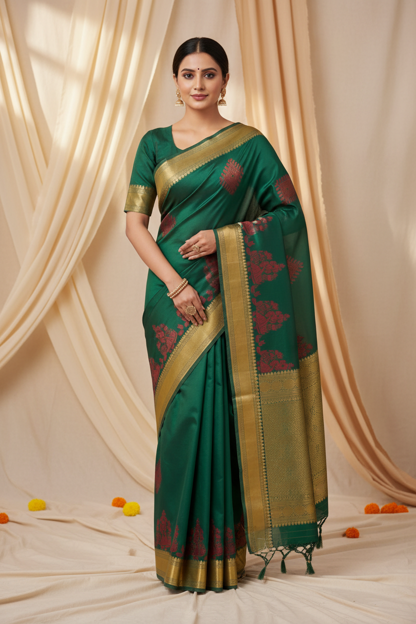 green__kubera__shine_saree