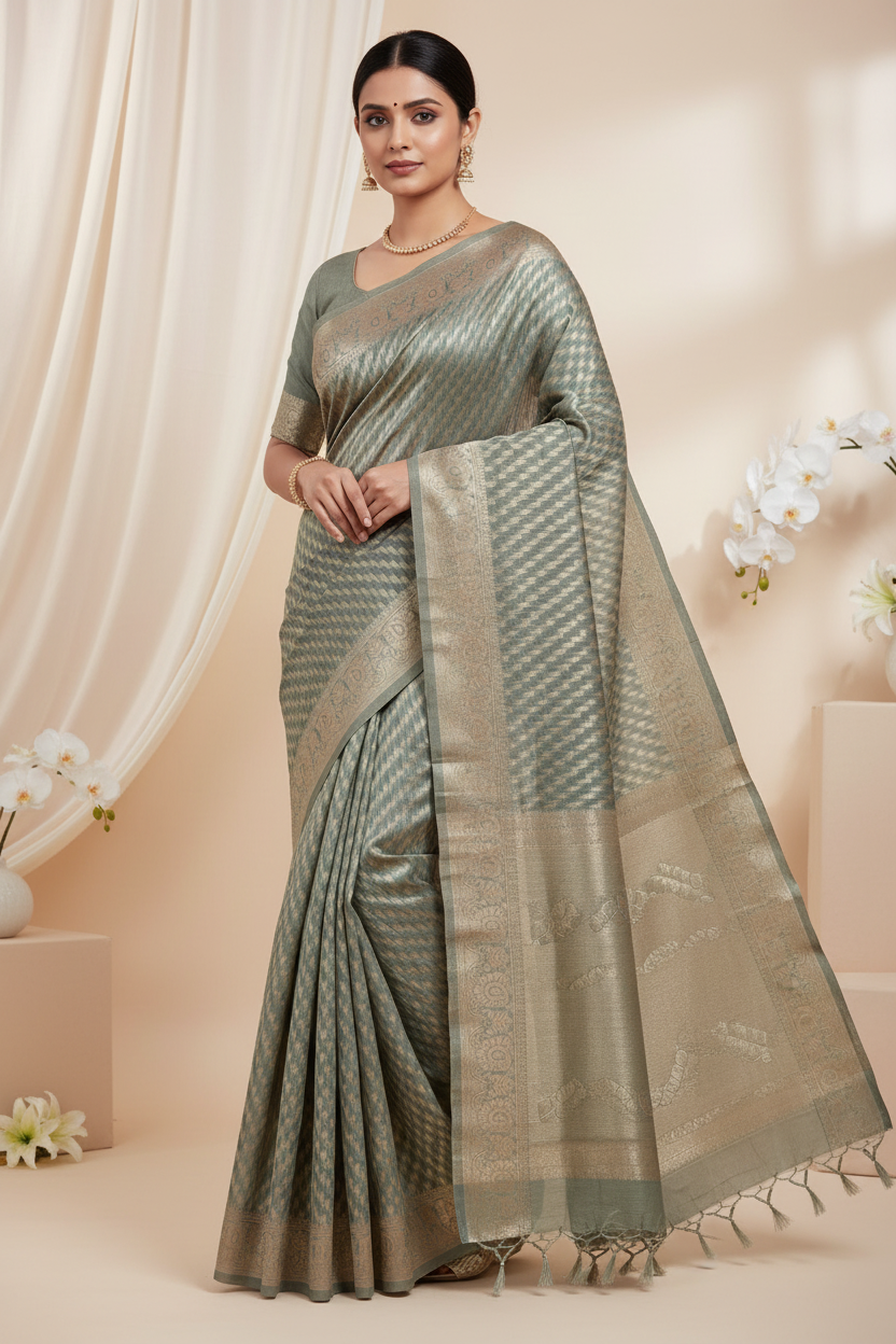 green__tissue__saree