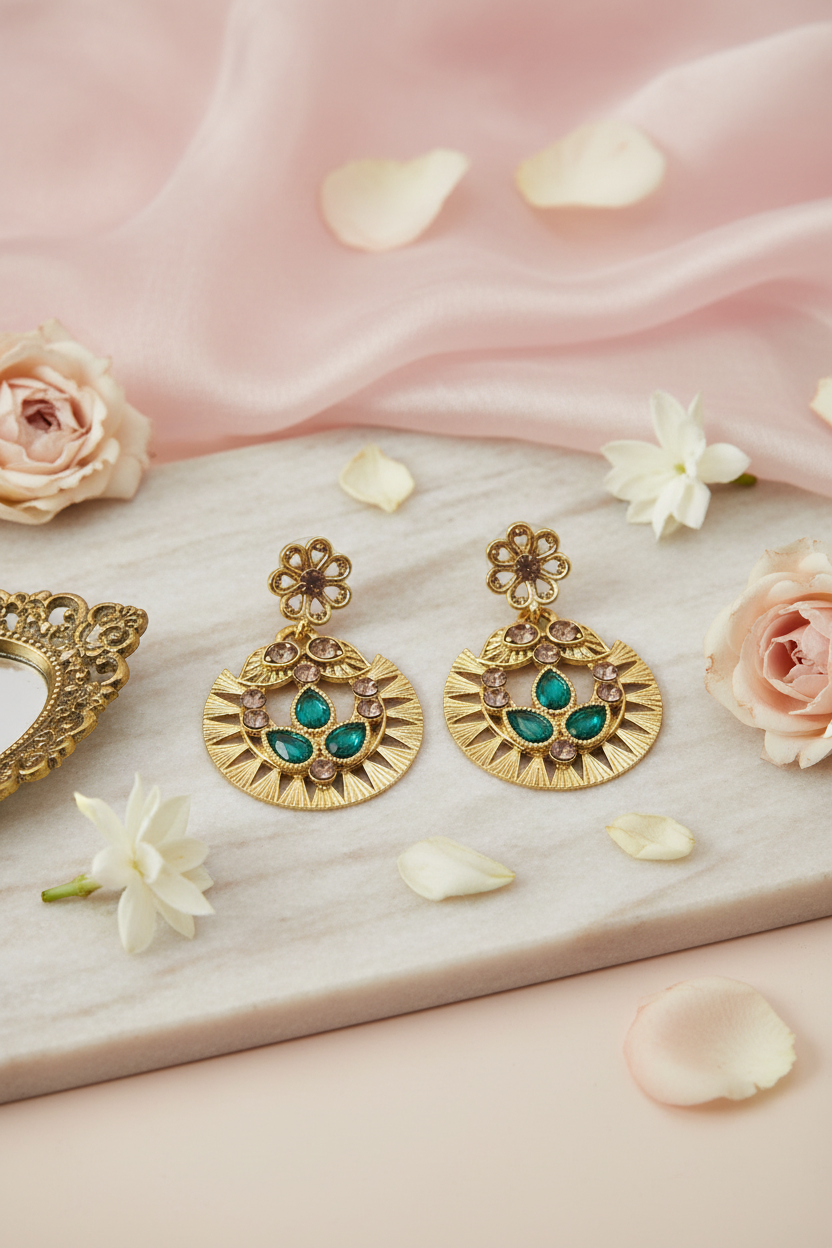 green_antique_earrings