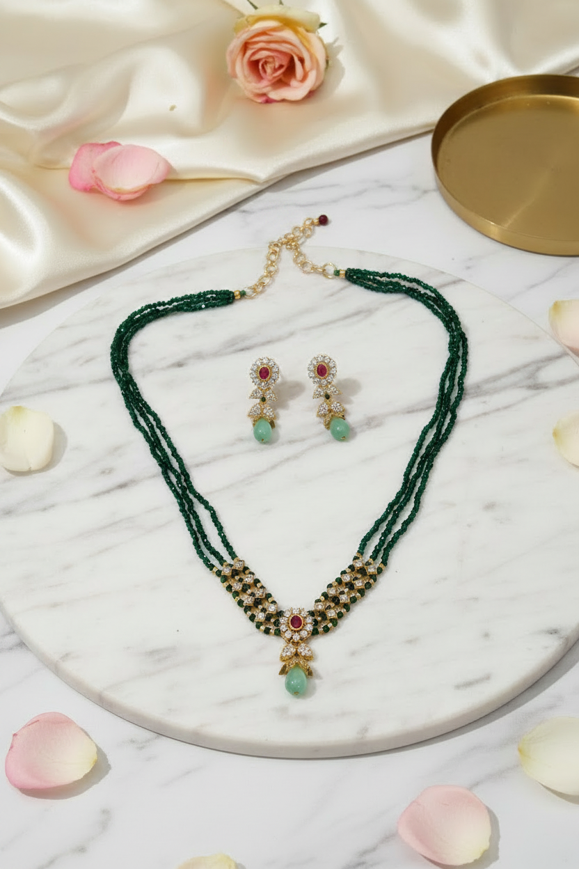 green_beadsfloral_chain