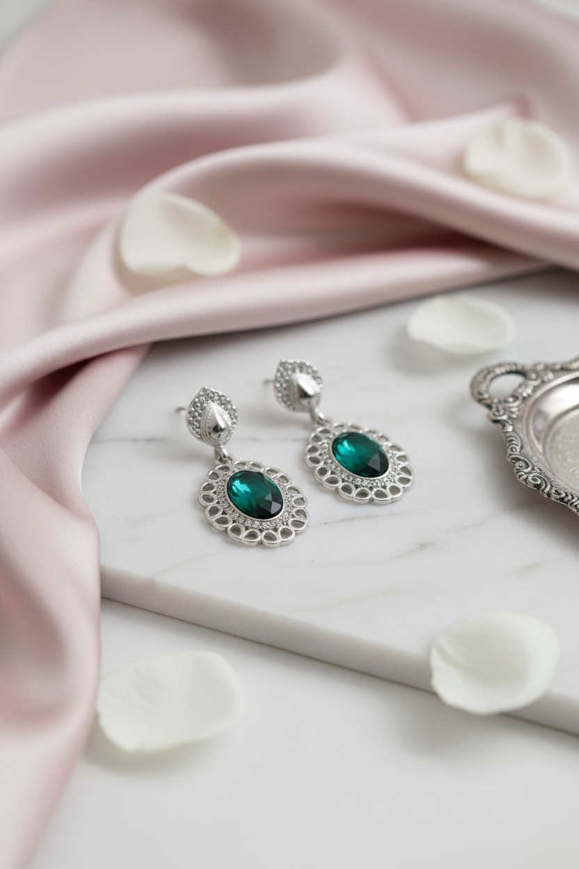 Emerald Green Earrings