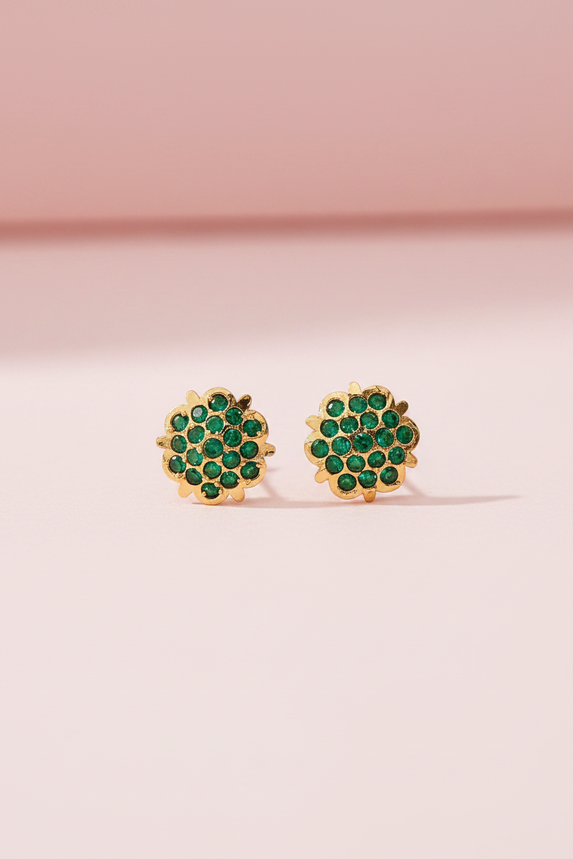 Green Impon Earrings 