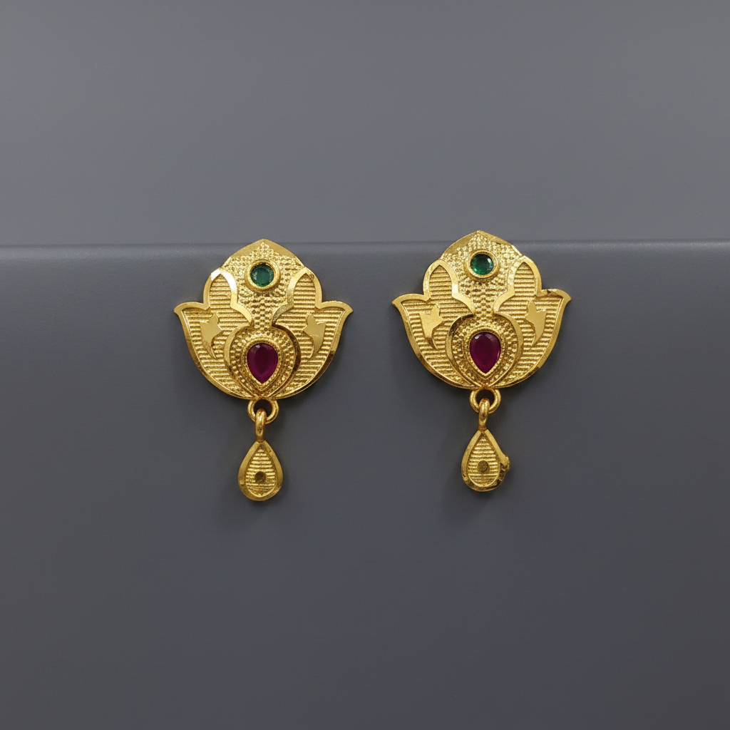 Green Stone Stud 
