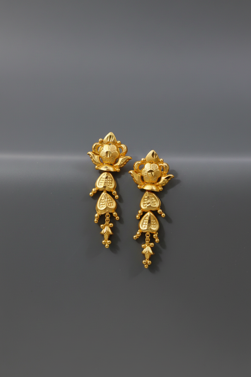 Heart Floral Earrings
