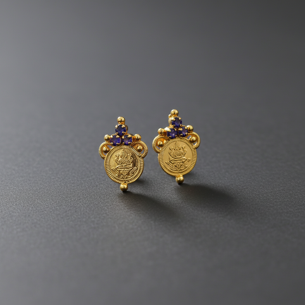 Lakshmi Coin Earrings 