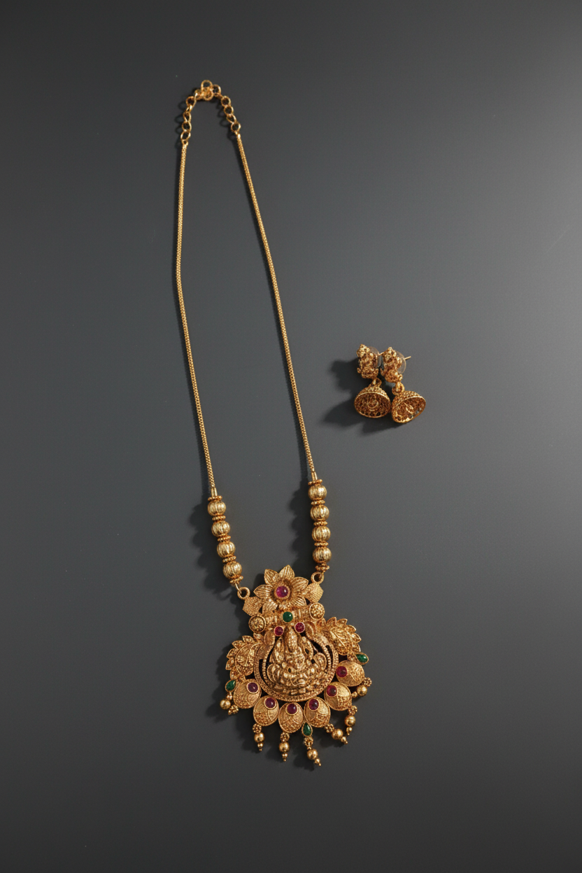 Matte Finish Lakshmi chain