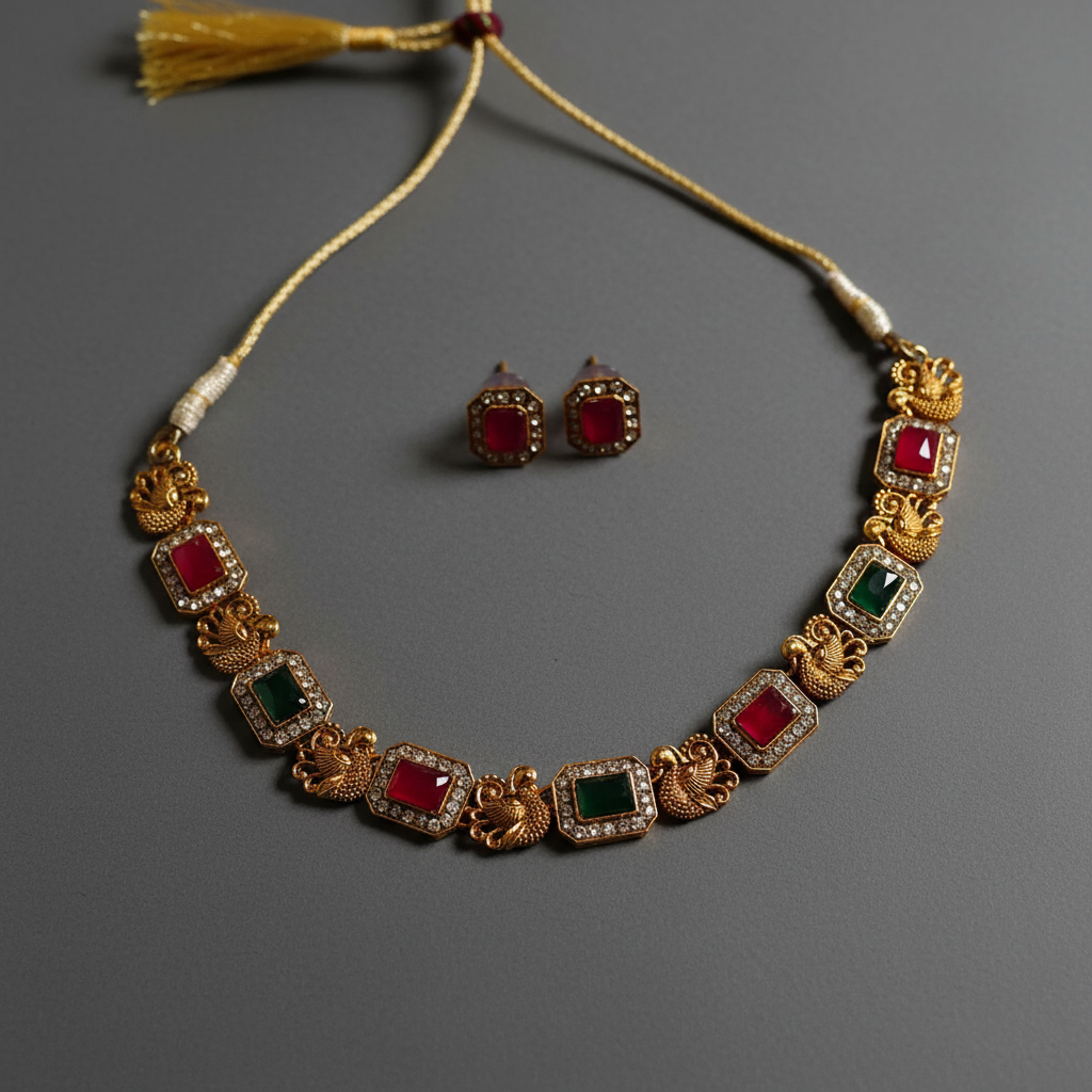 Matte Finish Multi Necklace 
