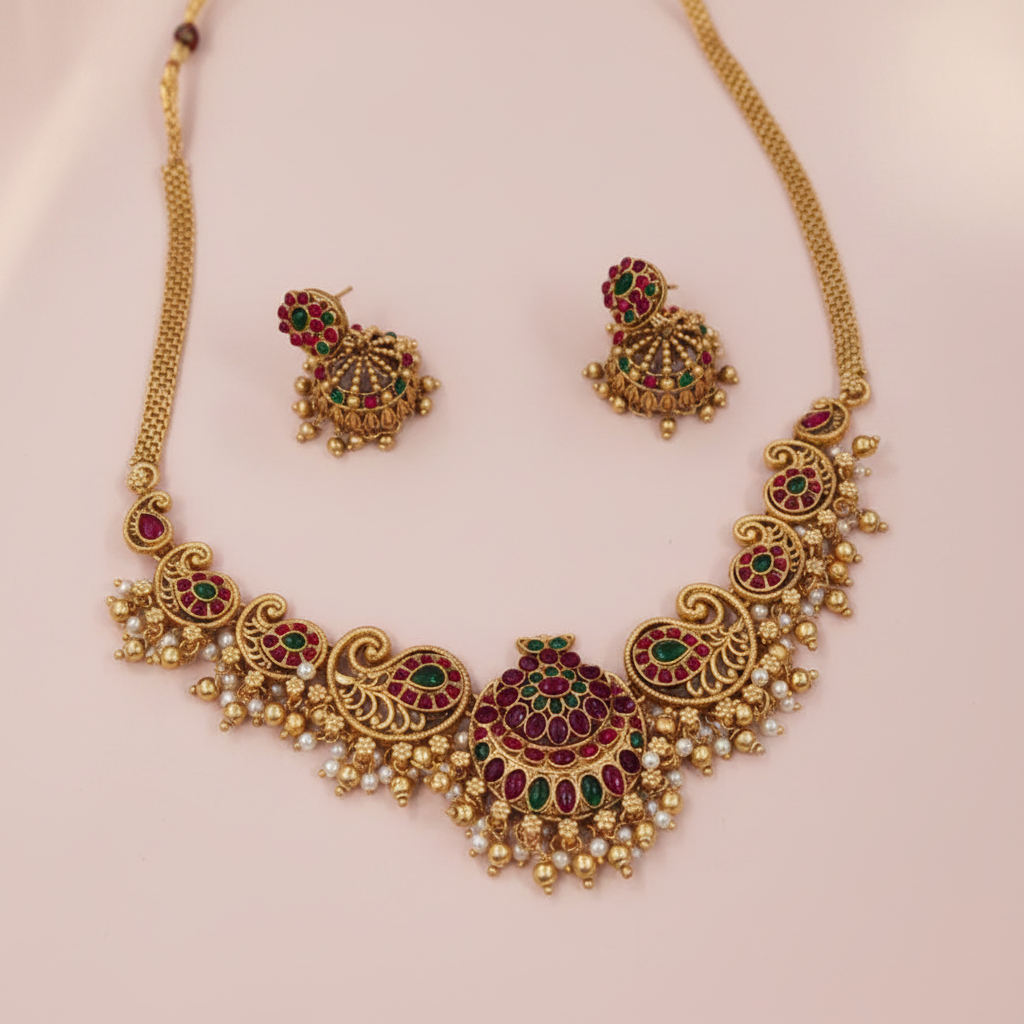 multicolor matte necklace