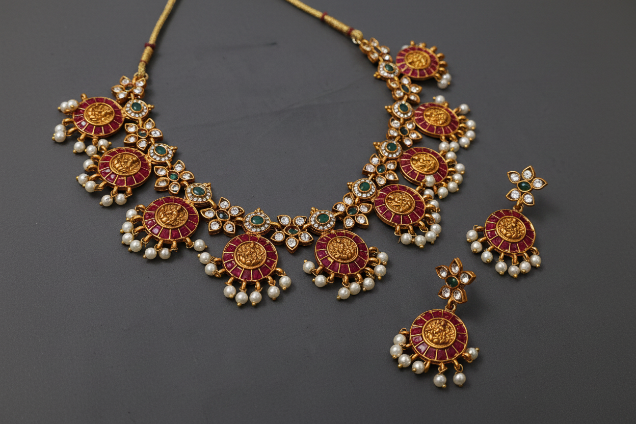 Matte Necklace Multicolour Lakshmi