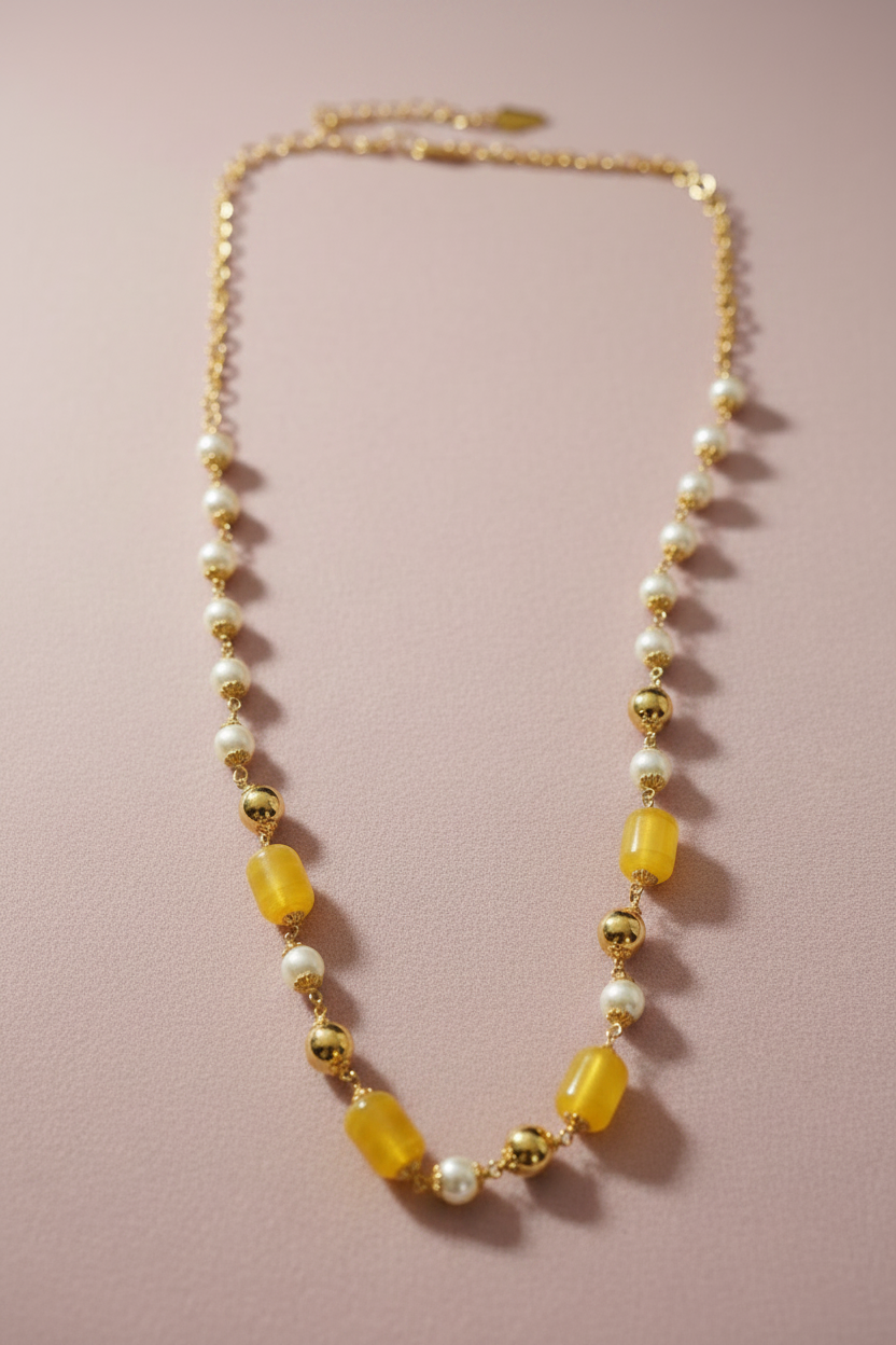 Yellow Monalisa Beads Chain