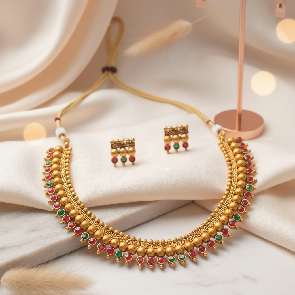 multi kemp matte necklace