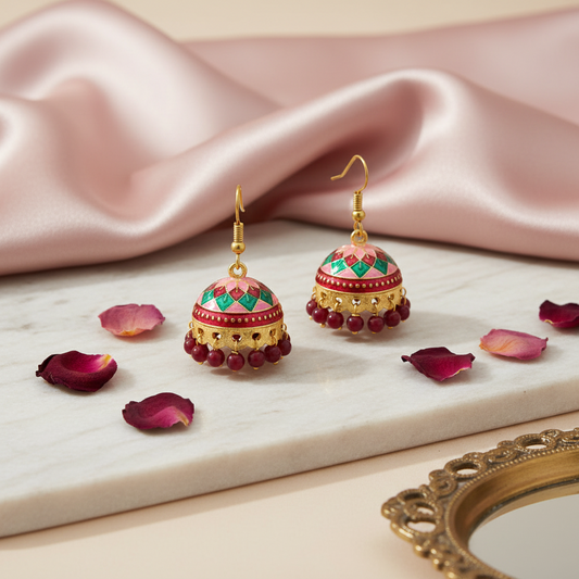 Multicolor Meenakari Earrings