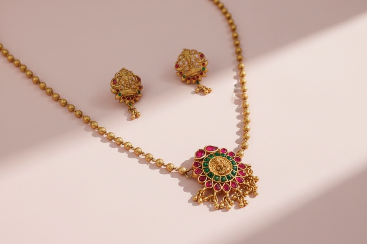 multicolour lakshmi matte choker 