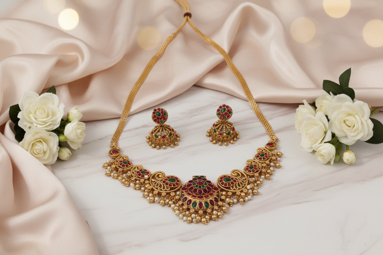 multicolor matte necklace