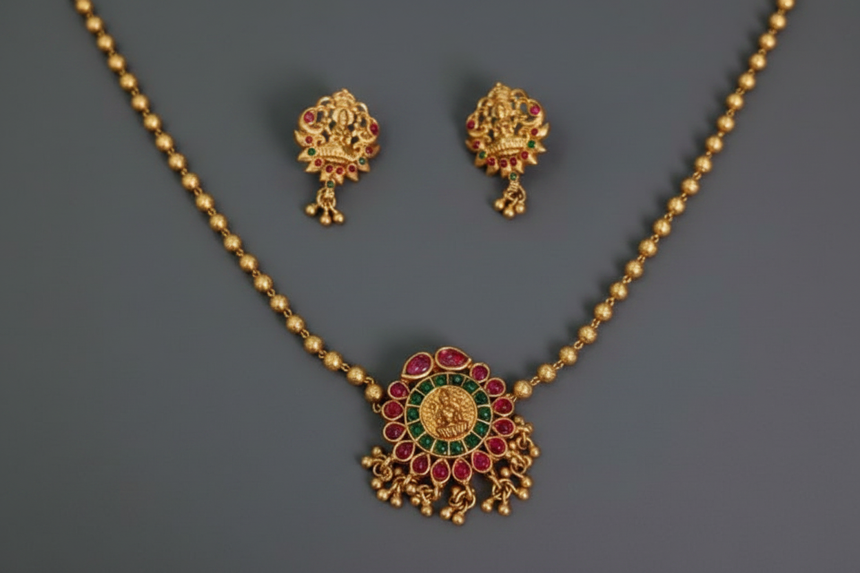 multicolour lakshmi matte choker 