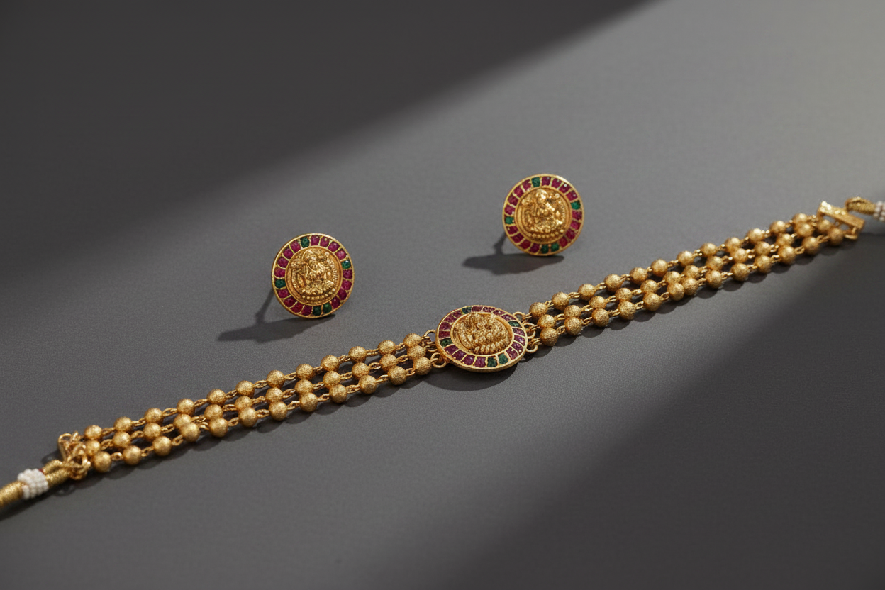 Multicolor Lakshmi Matte Choker