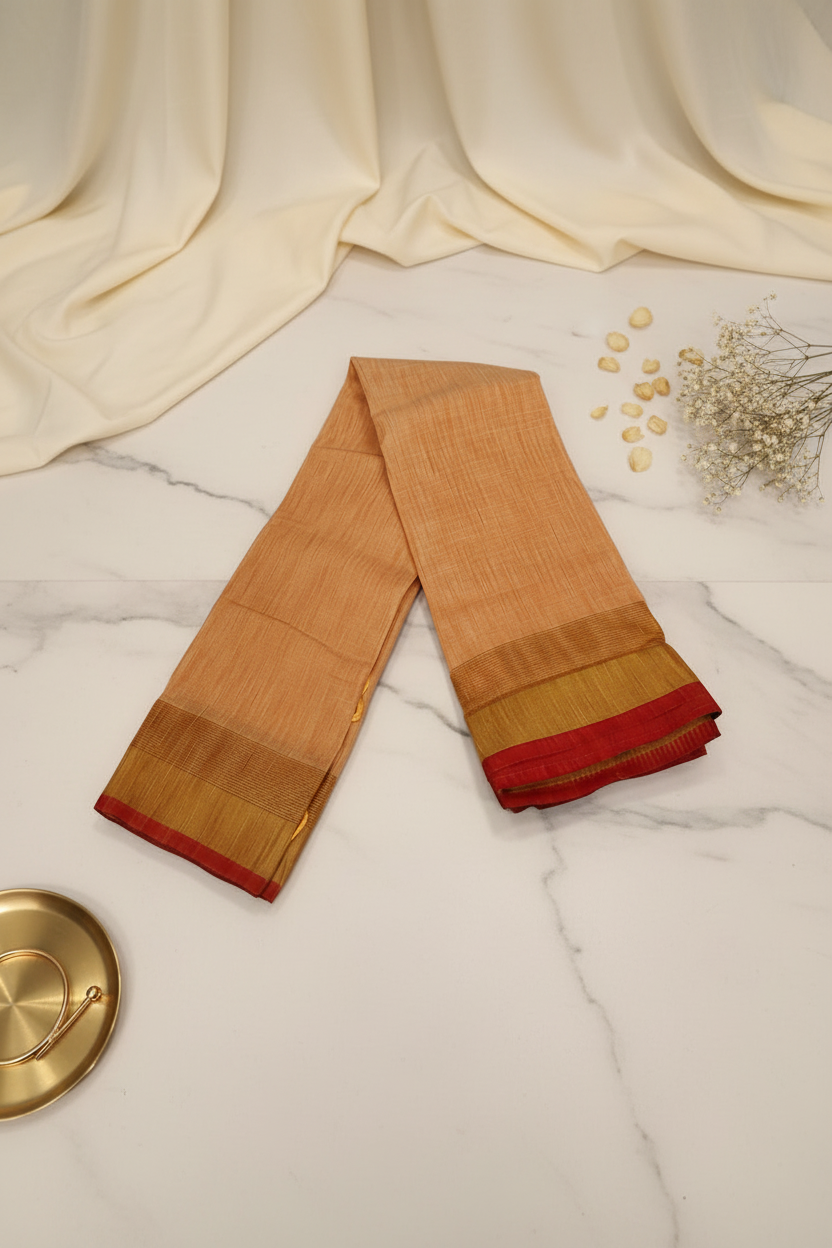 orange__linen_saree
