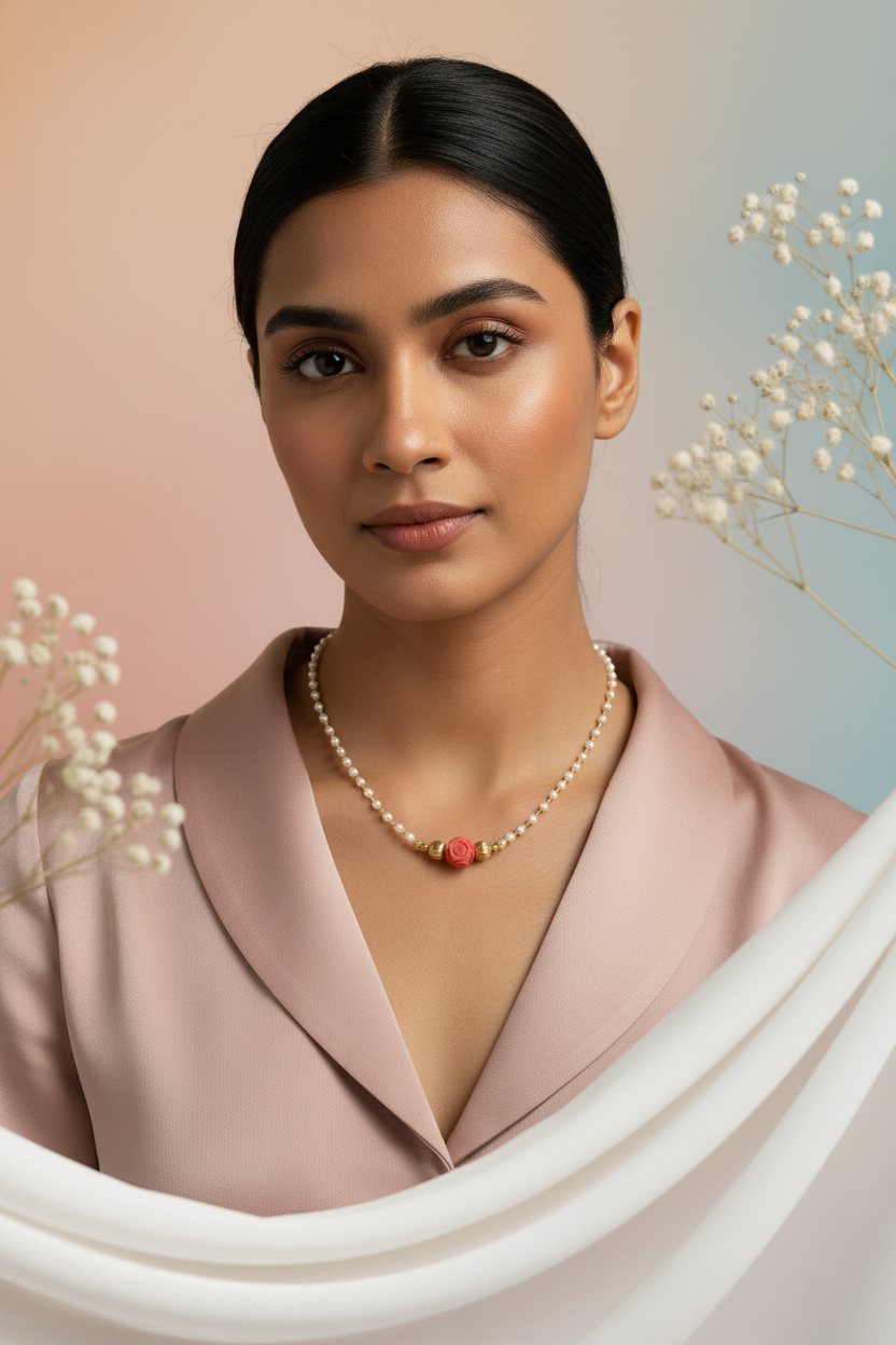 Orange Ball Pendent Chain 