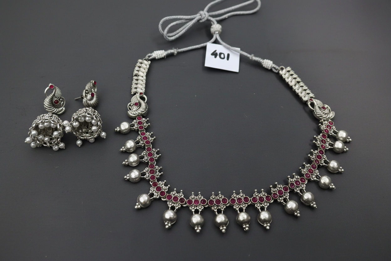 Oxidised silver Necklace 
