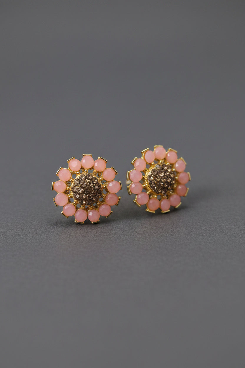 peach_floral_stud