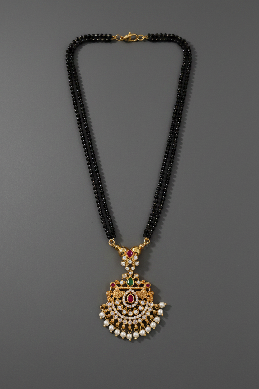 Peacock AD Stone Mangalsutra 