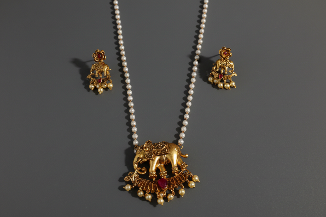 pearl elephant chain 