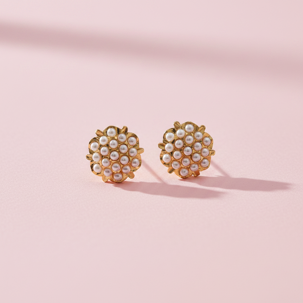 Pearl Floral Impon Stud 